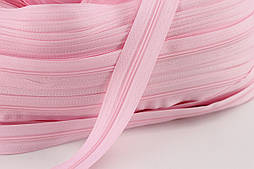 Блискавка рулонна світло-рожевого кольору, Т3 (метражем) №МР 133