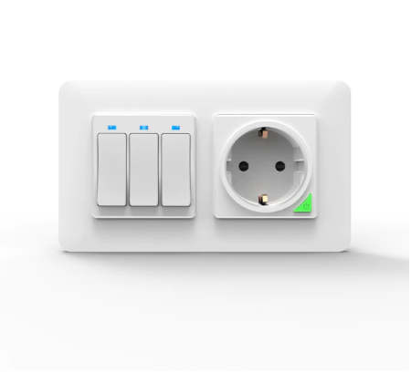 Умный выключатель света с розеткой AVATTO TS10 Tuya Wi-Fi тройной (ID ...