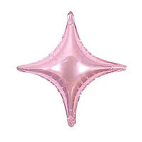 Шар фольгированный звезда четырехконечная 45см (18") | Розовый