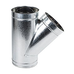 Трійник-сендвіч 45° ø110 мм 0,5 мм Нерж/Оц Версія-Люкс (10628)