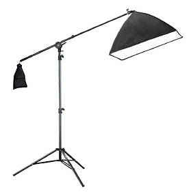 Навісний Софтбокс 50х70см на стійці студійне світло Softbox Журавель