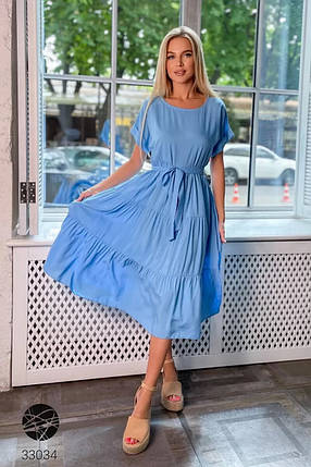 Романтична жіноча сукня, тканина "Штапель" розмір 52, фото 2