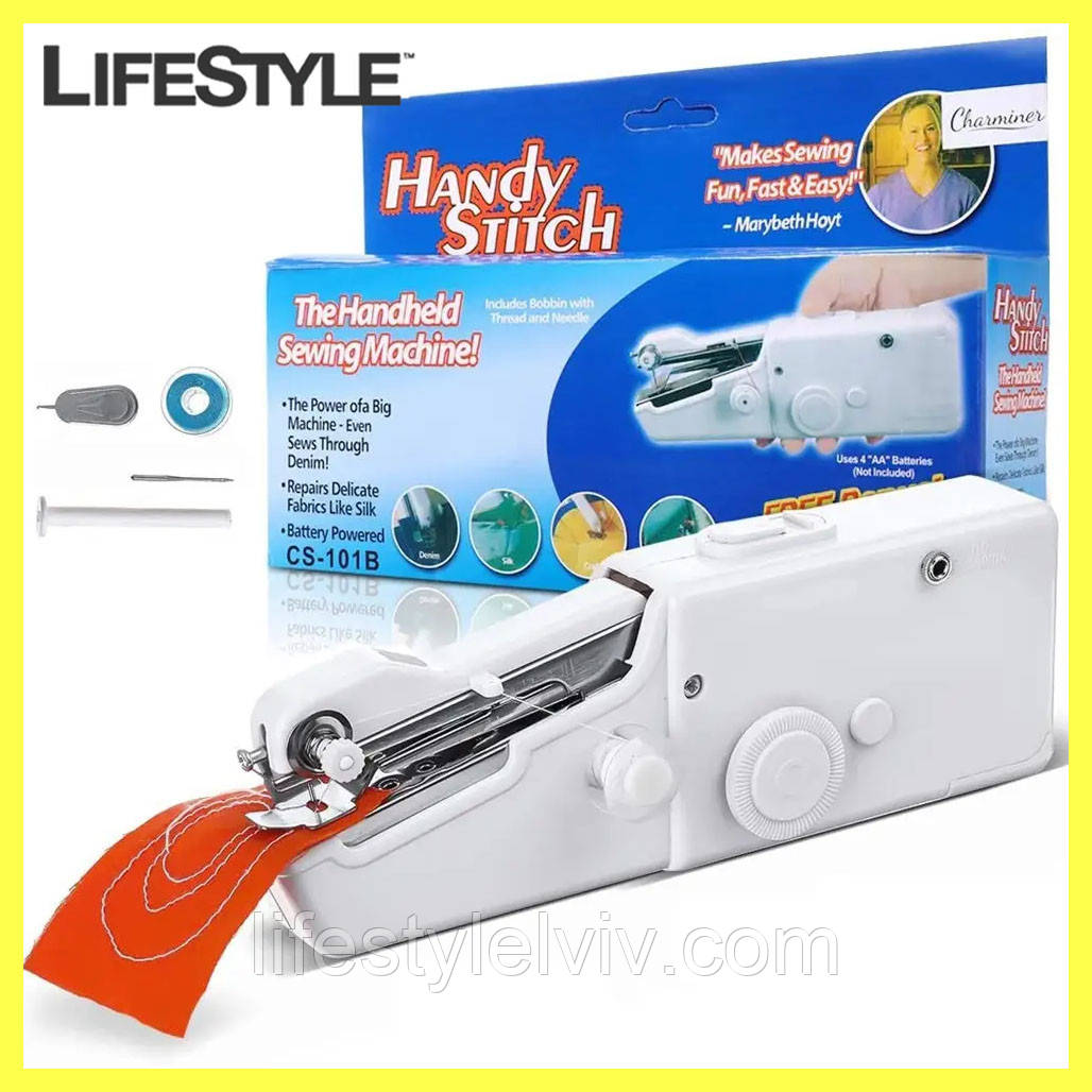 Ручна швейна машинка Handy stitch (WJ-07) Білий/ Портативна швейна машинка на батарейках