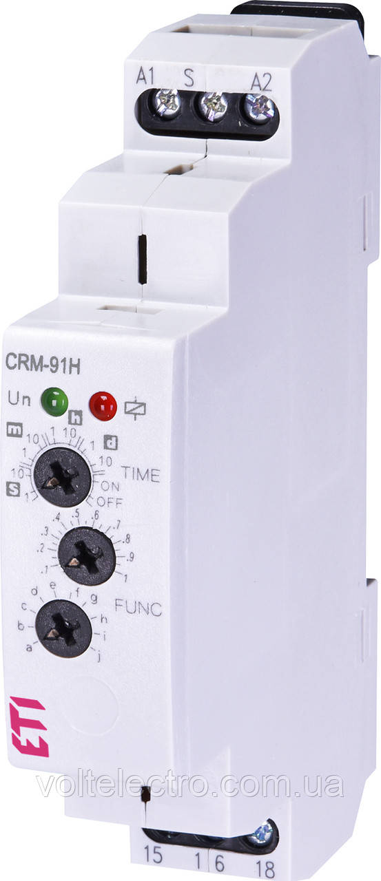 Багатофункціональне реле часу ETI CRM-91H UNI 12-240V AC/DC (16А)