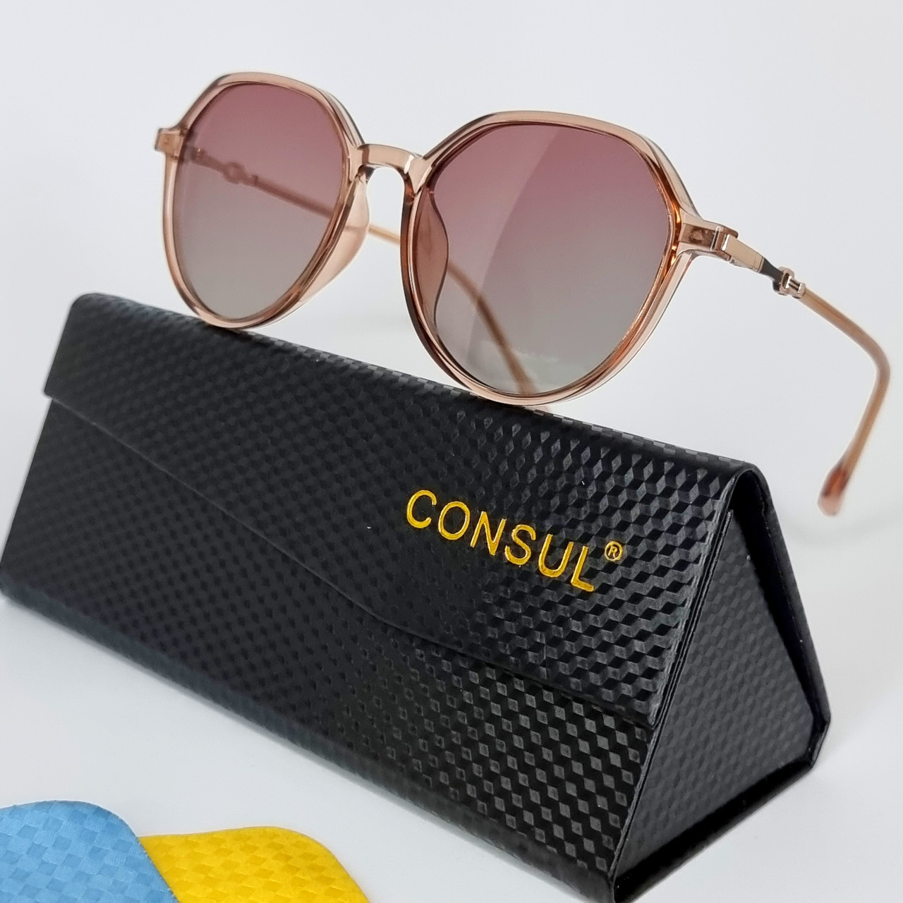 Градієнтні окуляри жіночі Consul Polaroid від сонця стильні фірмові модні сонцезахисні окуляри для дівчат