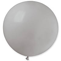 Латексный большой воздушный шар без рисунка Gemar Пастель Серый 19"/70, 48 см
