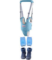Набор детские вожжи-ходунки с трусиками, наколенники и носочки-ботиночки для малышей (vol-9243)