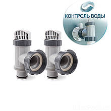 Плунжерний кран Intex 10747 - 2, контроль потоку води (2 шт)