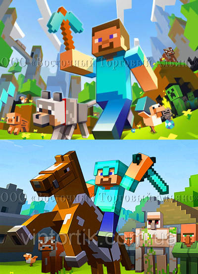 Друк їстівного фото — Формат А4 — Вафельний папір — Майнкрафт No2, фото 1