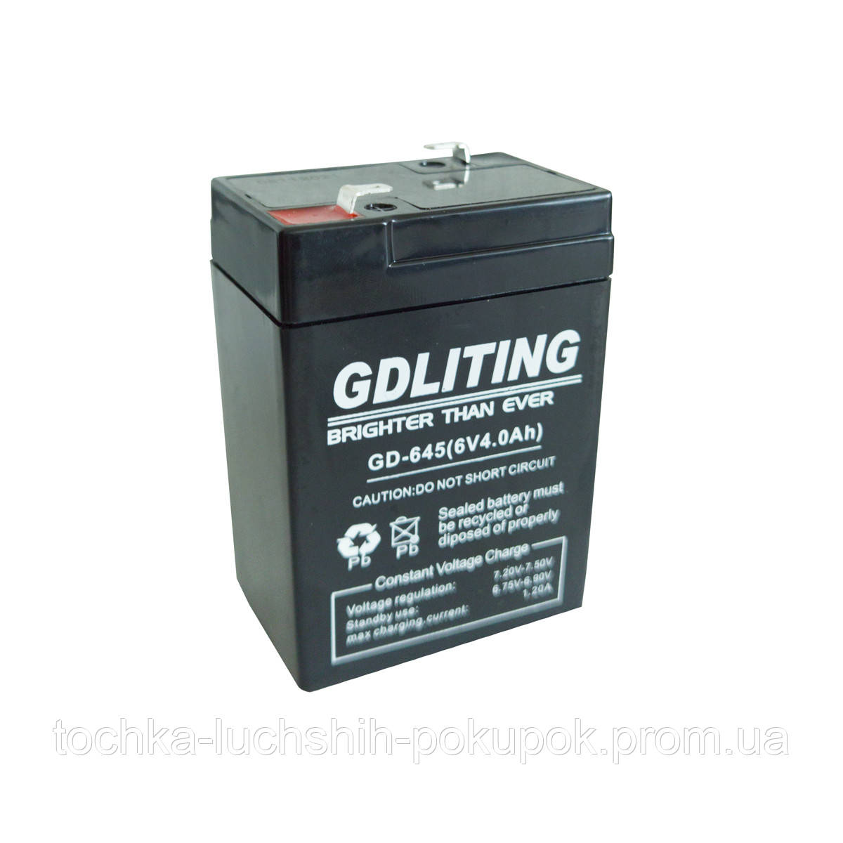 Свинцово-кислотный аккумулятор для бесперебойника GDLiting 6V 4.0Ah GD-645 акб для ИБП, батарея UPS (TL) - фото 3 - id-p1640409238