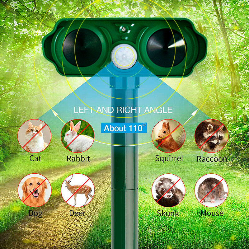 Ультразвуковой отпугиватель грызунов "Solar Animal Repeller PX-1009" Зеленый, отпугиватель собак/животных (GK) - фото 3 - id-p1640409070