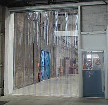Стрічкова теплоізолююча ПВХ силіконова штора. Енергозберігаюча ПВХ завіса з карнизом., фото 2