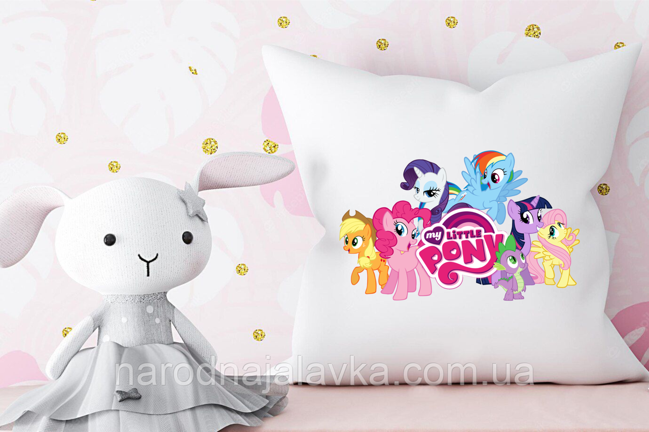 Подушка Синій трактор, іменна. Найкращий подарунок дитині.