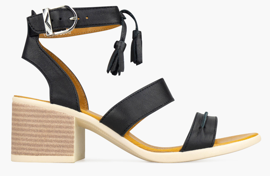 Босоніжки жіночі чорні натуральна шкіра Україна Viscala — розмір 38 (24,7 см), фото 1