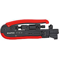 Компрессионный инструмент для штекера на коаксиальный кабель Knipex 97 40 20 SB (Германия)