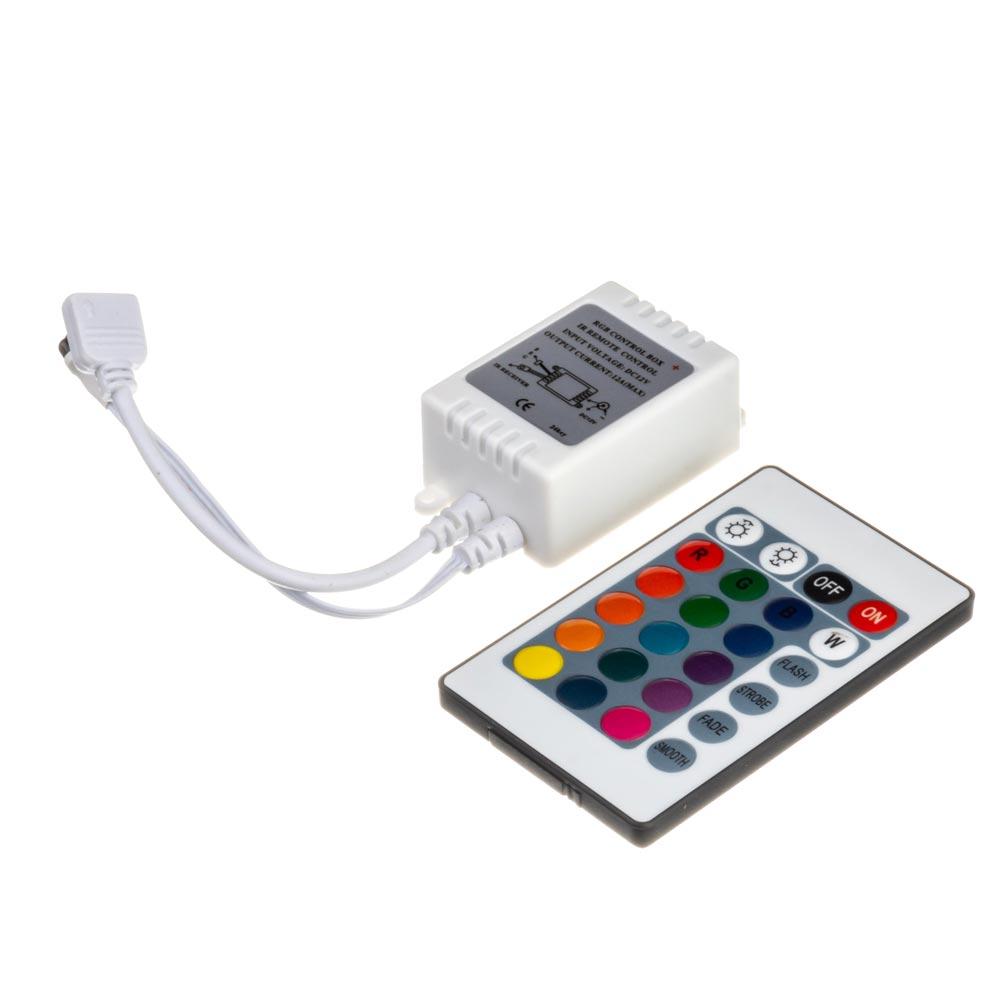 RGB контролер 6A, 12V, з пультом IR, для світлодіодної RGB стрічки, 3 канали по 4А, фото 1