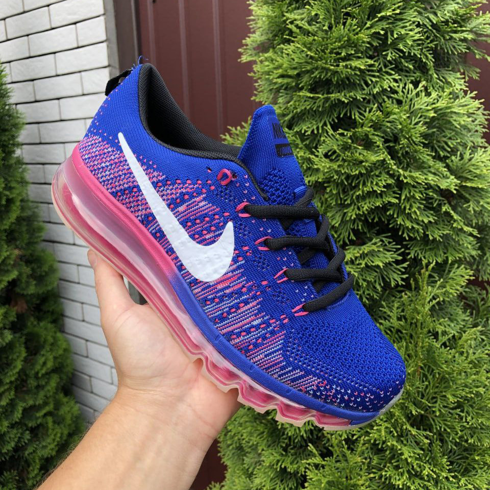 Жіночі кросівки Nike Air Max 2017 текстильні, спортивні сині рожеві