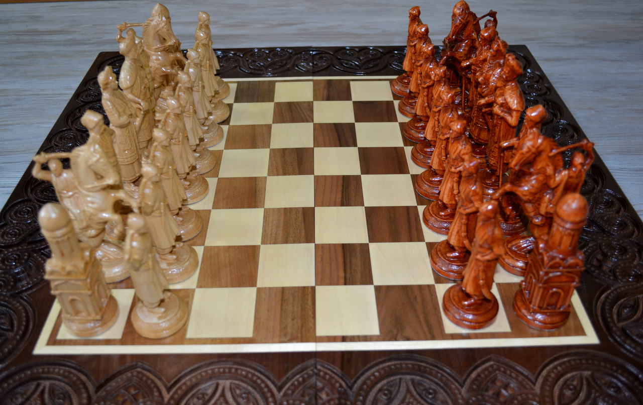 Дерев'яні Шахи та Нарди "Казакі" I Шахи ручної роботи