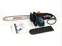 Электрическая цепная пила Bosch ESC2200 (шина 35 см, 2.2 кВт) с бесключевой натяжкой цепи. Электропила Бош