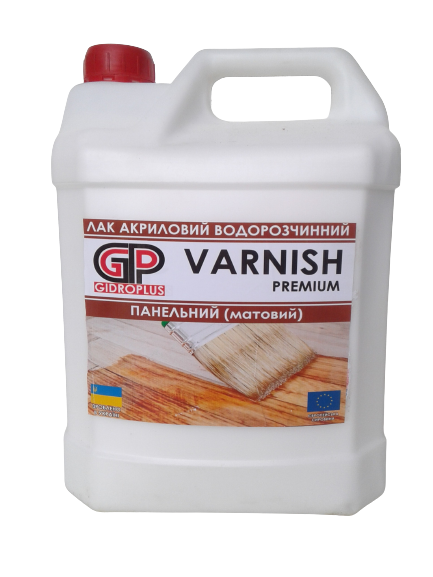 Лак панельний акриловий Gidroplus Varnish Premium матовий 5 л