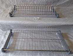 Сушарка для посуду в шафу 50 см, дворівнева, сітка нержавіюча сталь