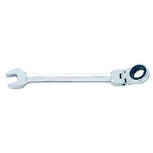 Ключ рожково-накидний трещоточный, шарнірний 11 мм, L=173 мм