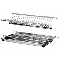 Сушка для посуду Giff 1000 мм. (L=964-968 мм.) нержавіюча сталь (2 полиці, 1 піддон)