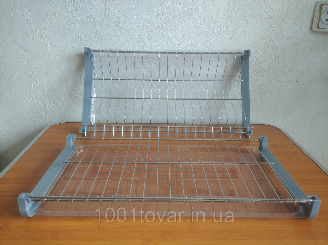 Сушіння для посуду GIFF 500 мм. (L=464 мм.) хром (2 полиці, 2 піддони, 4 кріплення), фото 1