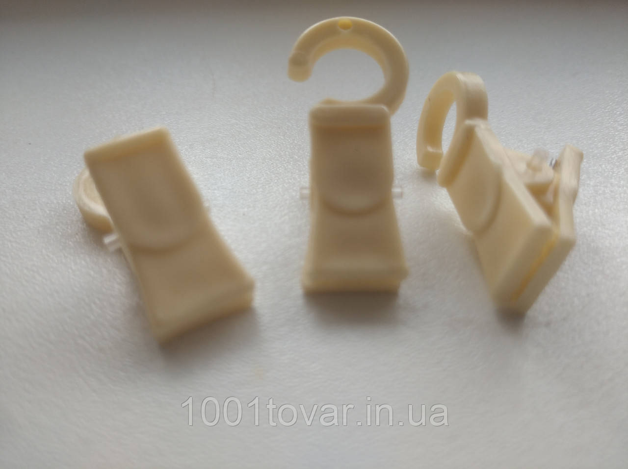 Прищіпка для настінного металопластикового трубчатого карнизу, колір дуб, фото 1