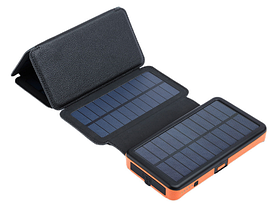 Павербанк сонячний "Solar PowerBank OP-1708A" 20000 mAh, 2USB, 5V/2.1А, micro-USB, Type-C + 4 сонячні панелі-розкладки, фото 2