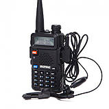 Рація Baofeng UV-5R комплект 2 шт., UHF/VHF, 8 Вт, 1800 мА·год + Гарнітура + Ремінець на шию Mirkit, фото 2