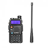 Рація Baofeng UV-5R комплект 2 шт., UHF/VHF, 8 Вт, 1800 мА·год + Гарнітура + Ремінець на шию Mirkit, фото 4