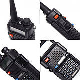 Рація Baofeng UV-5R комплект 2 шт., UHF/VHF, 8 Вт, 1800 мА·год + Гарнітура + Ремінець на шию Mirkit, фото 8