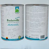 Консервы с лососем и говядиной для собак Baskerville 400 г