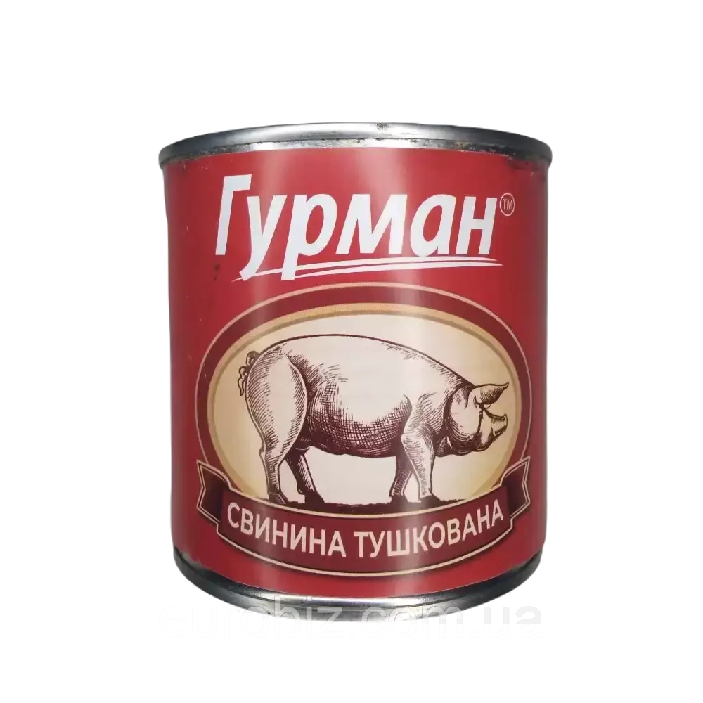 Тушенка из свинины. Тушенная свинина Гурман 0.410г - фото 1 - id-p1640508683