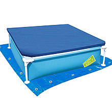 Каркасний басейн Bestway 56217-1, 122 х 122 х 30.5 см (підстилка), блакитний