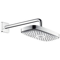 Верхній душ із кронштейном HANSGROHE Raindance Select EcoSmart 300x160мм латунний хром 26609000