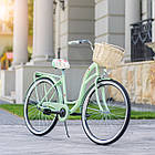 🚴♀️Уцінка! Велосипед жіночий міський VANESSA Vintage 28 Mint з кошиком Польща, фото 2