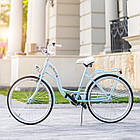 Велосипед жіночий міський VANESSA 28 sky з кошиком Польща, фото 5