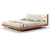 Ліжко двоспальне з м'яким узголів'ям MeBelle VEERANA 180х200, ніжки, сіро-бежевий шкірозамінник рогожка, фото 2