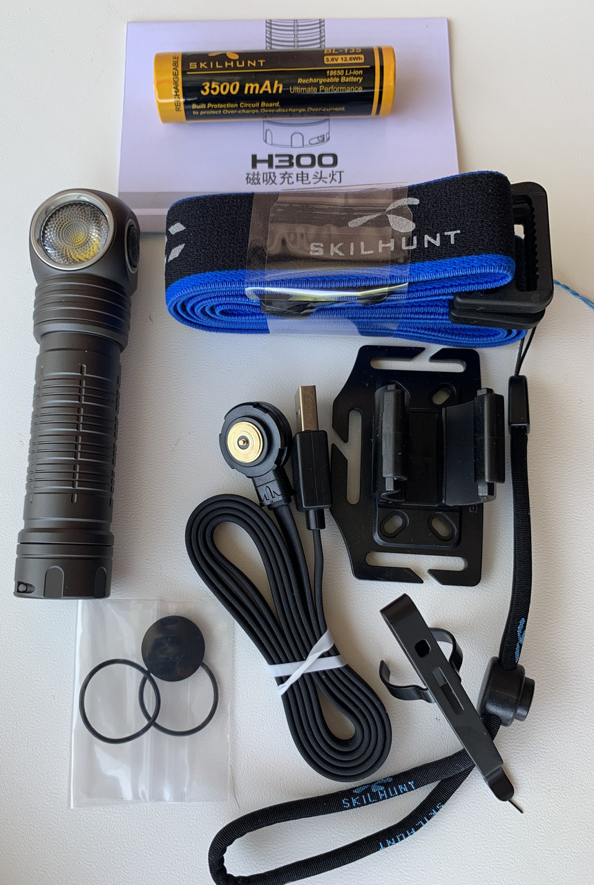 Ліхтар Skilhunt H300 сірий Cool White + 18650 BL-135