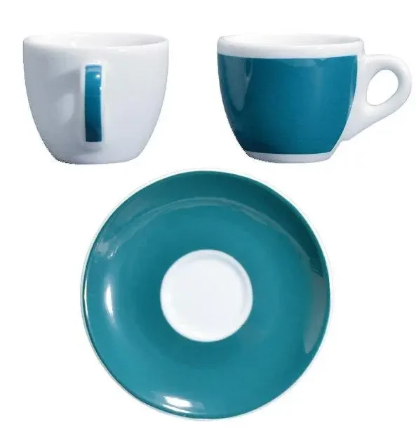 Чашка espresso 75 мл із блюдцем 12 см Green Teal серія "Verona Millecolori Decal Print", фото 1