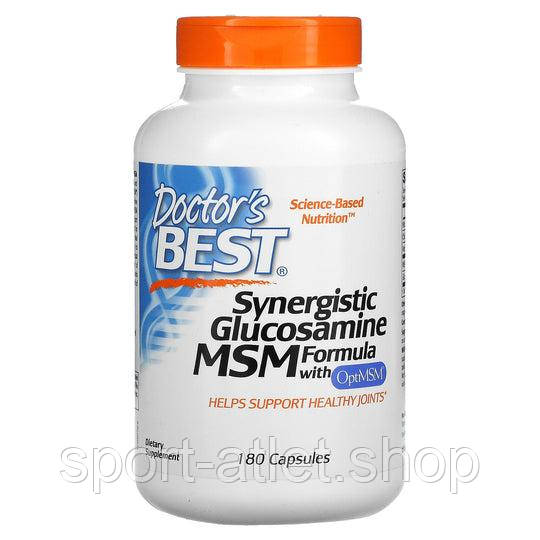 Препарат для суглобів і зв'язок Doctor's Best Synergistic Glucosamine MSM Formula, 180 капсул