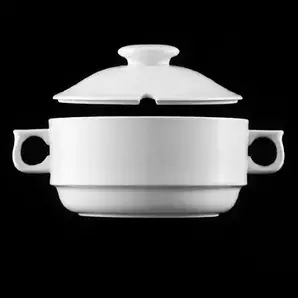 Кришка для супника PRA4318 порцелянова біла серія Praha G. Benedikt (PRA4518)