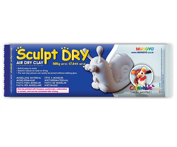 Пластика Mungyo Sculpt Dry самозатвердевающая 500 г белая (985505)