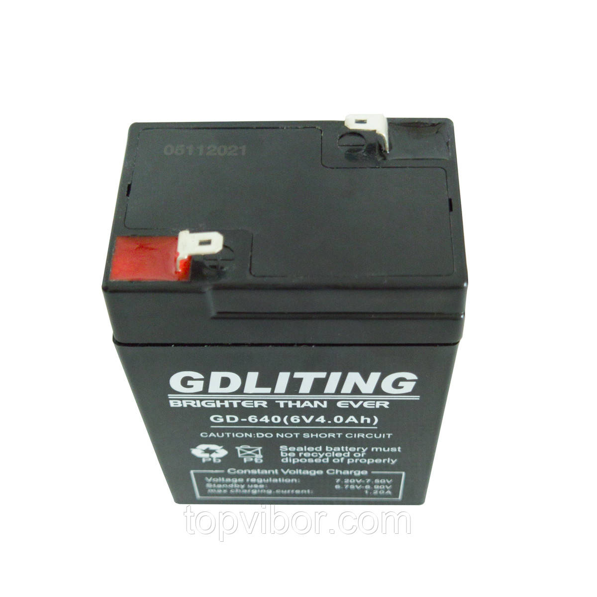Свинцово-кислотный аккумулятор для УПС GDLiting 6V 4.0Ah GD-640 акб для ибп, аккумулятор для весов (ТОП) - фото 2 - id-p1640571059