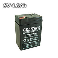 Свинцово-кислотный аккумулятор для УПС GDLiting 6V 4.0Ah GD-640 акб для ибп, аккумулятор для весов (SH)