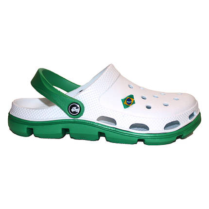 Сабо жіночі Brazil Jose Amorales біло-зелені, фото 2