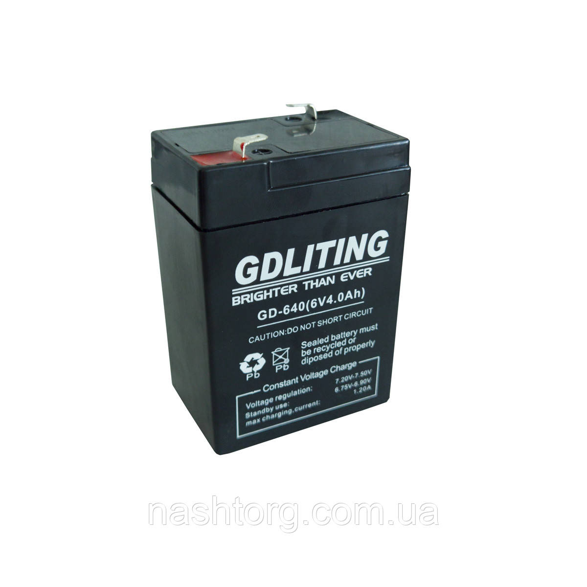 Свинцово-кислотный аккумулятор для УПС GDLiting 6V 4.0Ah GD-640 акб для ибп, аккумулятор для весов (NT) - фото 5 - id-p1640577098