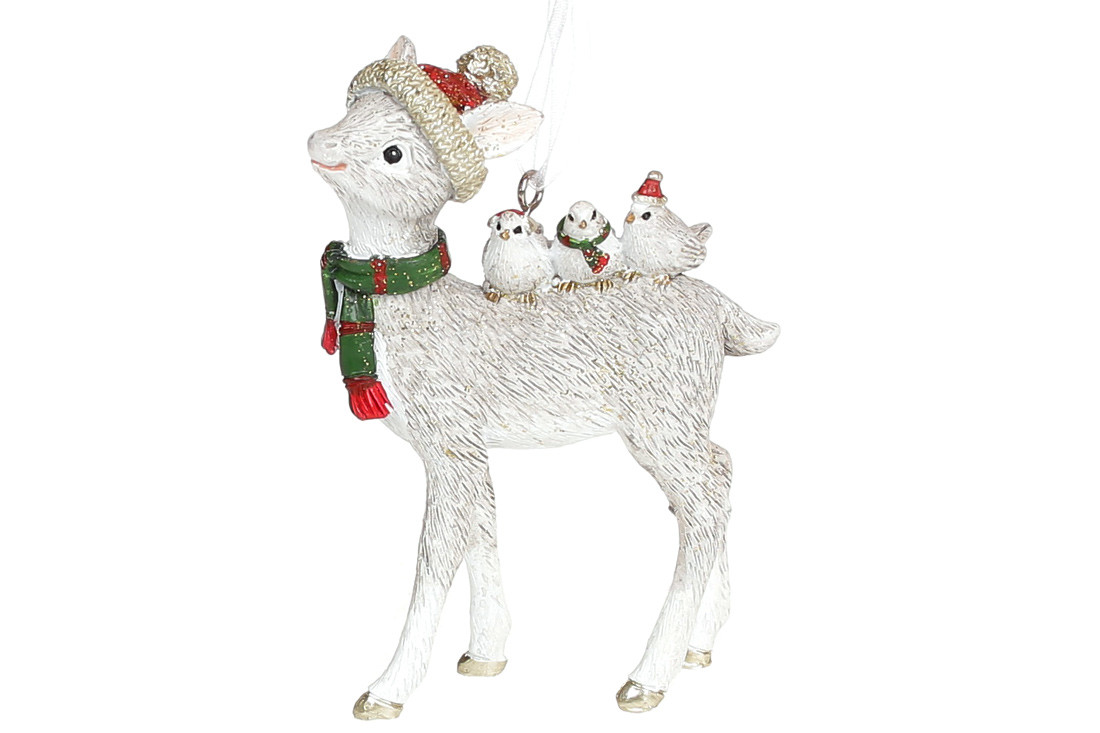 Ялинкова іграшка Лісові друзі 6,5×3×9 см, сірий, фото 1